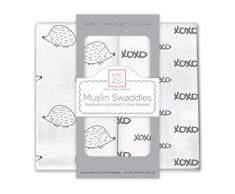 SwaddleDesigns - Coperta in mussola di cotone, misura XL, colore: Verde bosco