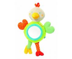 Fehn - Volatile di peluche per bambini, provvisto di specchio di forma circolare sul pancino, gamma Explorer, altezza 45 cm