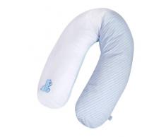 Julius Zöllner 4610410103 - Cuscino per allattamento a forma di orsetto, in fibra cava con applicazione, circa 190 cm, colore: Blu