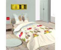 Ideenreich 2411 - Biancheria da letto Tipi, S, bianco