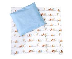 Julius Zöllner 8510012003 - Set di biancheria da letto con personaggi di Winnie The Pooh nella prateria, dimensioni 80 x 80 cm, federa da 35 x 40 cm