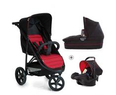 Hauck/ Rapid 3 Plus Trio Set/ Trio Passeggino 3 Ruote/ Ovetto Isofix/ Navicella con Materasso/ Posizione Nanna/ dalla Nascita a 25 kg/ Maniglione regolabile/ pieghevole/ leggero