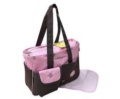 GMMH - Borsa fasciatoio, 2 pz, rosa, marrone