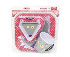 Les Deglingos melamina pranzo set, Bigbos il lupo