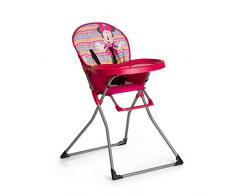 Hauck Mac Baby Seggiolone Pappa con Vassoio Pappa a partire da 6 Mesi, Pieghevole Piccolo, Portabibite, Minnie Geo Pink