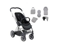 Vital Innovations, O2M Oyster2, Passeggino con accessori (cappottina, paravento, seduta e poggiatesta), Grigio (grau)