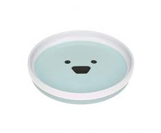 Little Chums - Piatto in porcellana per bambini, con anello in silicone, antiscivolo