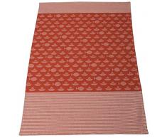 David Fussenegger 28167479 IDA - Coperta leggera in cotone, motivo: navi, 400 g, colore: Arancione