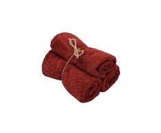 TIMBOO TM-HAN01-532 5414546067994 - Asciugamano ospite, 29,5 x 50 cm, 3 pezzi, colore: Rosso