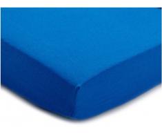 Julius Zöllner, lenzuolo con angoli in jersey per culla e lettino di misura 90 x 40 cm, Cotone, blau, 90x40