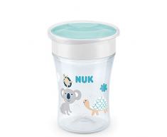 Nuk Magic Cup 10255509 Bicchiere Antigoccia 8+ Mesi, 230 ml, Transparente (Tartaruga)