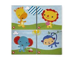 Fisher Price Set di 4 tele per camera per bambini