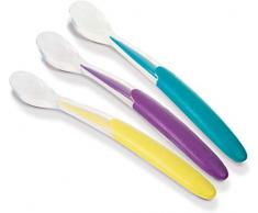 Nuk 80601714 - Set di 3 cucchiai morbidi in silicone