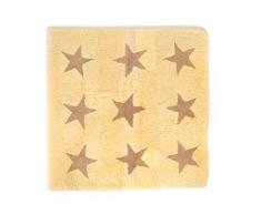 Kaiser 13005 - Tappeto per gattonare in vello di agnello/pecora, circa 100 x 100 cm, colore: Champagne con stella nocciola