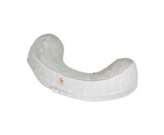 Ergobaby Federa per Cuscino Allattamento Falling Feathers Pillow Natural Curve NCAFEATHER, Grigio