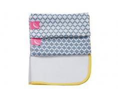 maternità 3 in 1 traspirante impermeabile fasciatoio e 2 cuscinetti in schiuma, 50 x 60 cm Blue Classics 2017