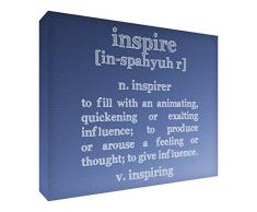 Feel Good Art High Gloss sottobicchiere in moderno design tipografico per l ufficio o casa dalla collezione motivation (toni neutri), Blue Tones, 10.5 x 14.8 cm