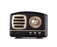 Local Makes A Comeback - Altoparlante Bluetooth retrò, radio intelligente wireless, basso, scheda audio, mini regalo creativo, colore: nero 2
