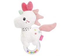 Fehn 057133 - Anello sonaglio a forma di unicorno, per sonagli, sonagli, suonare, giocare, con morbido peluche - un fedele compagno per neonati e bambini dai 0 mesi in su, multicolore