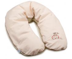 Julius Zöllner 4670410320 – Organic giraffa cuscino da allattamento perline con applicazione, circa 190 cm (dimensioni esterne)