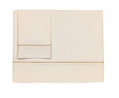 Petit Praia, Set di biancheria per culla, 100% cotone, Beige (Beige, White)