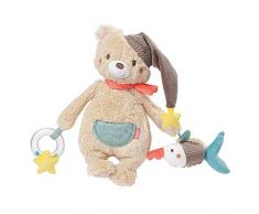 Fehn - Pupazzo di peluche da appendere a giostrina per bambini, con specchio e anelli da mordere/afferrare e con sonaglio, per neonati (da 0 mesi) e bambini piccoli