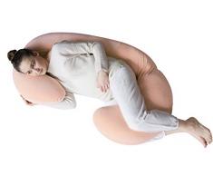 Motherhood Sleepy-C Premium - Cuscino da allattamento in velluto di cotone certificato Ãko-Tex Standard 100, albicocca