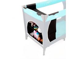 Hauck 598108 - Mini guardaroba per lettino da viaggio Travelcot da 60 cm, colore: Nero