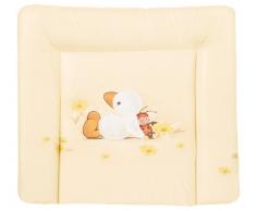 Julius Zöllner 2220128069 - Materassino per fasciatoio Softy Folie senza ftalati, motivo coccinella portafortuna, 75 x 85 cm, colore: Arancione