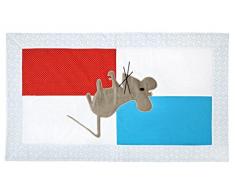 Igolo - Tappeto multifunzione con topo, colore: Grigio