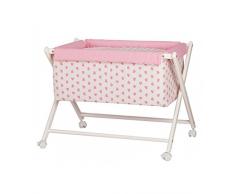 Happy Way - Mini culla a forma di cuori, colore: rosa, non inclusa