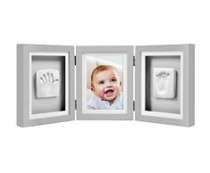 Pearhead p63007 Baby impronta tavolo cornice. Con incluso set per creare impronte di mano/piede, grigio