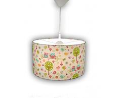 Niermann Standby 115 - Lampadario in stoffa a forma di gufo, multicolore