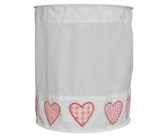 Taftan LP-181 - Paralume in tessuto con motivo a cuori in tela a quadretti, disponibile in 2 colori