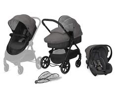 CBX Passeggino Combinato 3 in 1, Passeggino Onida con Seggiolino Shima, Parapioggia Incluso, a Partire dalla Nascita, Comfy Grey