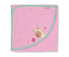 Sterntaler Telo da bagno con fantasia Zoo, Lotte Il Lama, Età: Per neonati, 100 x 100 cm, Rosa (Mandorlo)