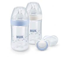 Nuk - 10225144 - Nature Sense Set di 2 bottiglie + 1 ciuccio blu 260 ml