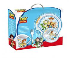 STOR 35579 Toy Story Set Pappa 5 Pezzi con Piatto, Ciotola, Tazza, Cucchiaio e Forchetta, Multicolore