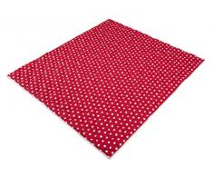 Ideenreich 2143 - Coperta per gattonare a pois, 130 x 150 cm, colore: rosso/bianco