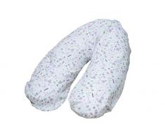 Kuli-Muli 16656 - Rivestimento per cuscino per allattamento, motivo: Love Flowers Cassis, multicolore