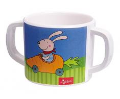 sigikid 24613 - Tazza in melamina Racing Rabbit, multicolore
