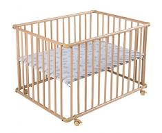 Schardt 02 001 00 01 007 Box per bambini Basic, in legno di faggio massiccio, 75 x 100 cm, grigio