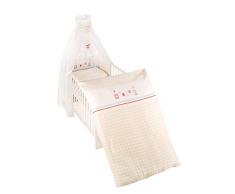 Roba 1492 V172 Sunny Day Coordinato per Bebe, Copripiumino: 100X135 Cm, Federa: 40X60 Cm, Paracolpi e Baldacchino, Beige