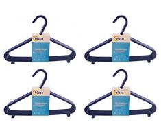 appendini bieco Bebé Bambino Hanger appendiabiti grucce di plastica per bambini per la conservazione guardaroba lunghezza armadietto 29,5 centimetri, 32 pezzi, blu, stretta, ARTN 90.032.140