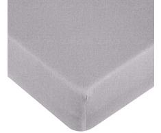 Träumeland, Lenzuolo con angoli elasticizzati, in jersey, grigio scuro, 60 x 120 + 70 x 140 cm