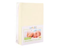 Julius Zöllner, lenzuolo in Jersey con angoli elasticizzati, confezione doppia, per lettino da bambini-