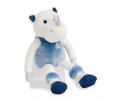 Histoire dOurs HO2850 Rhino rhinou - Peluche a forma di rinoceronte, 35 cm, colore: Blu