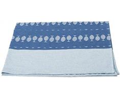David Fussenegger 28172604 IDA - Coperta in cotone leggero Fische, 100 x 140 cm, colore: Blu