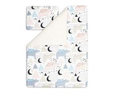 Fun with mum JUN-BLA-SET-L-BEA-FAM - Coperta per bambini, multicolore