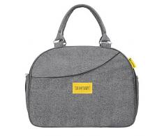 Badabulle Borsa Fasciatoio Weekend Grande Capienza Grigia